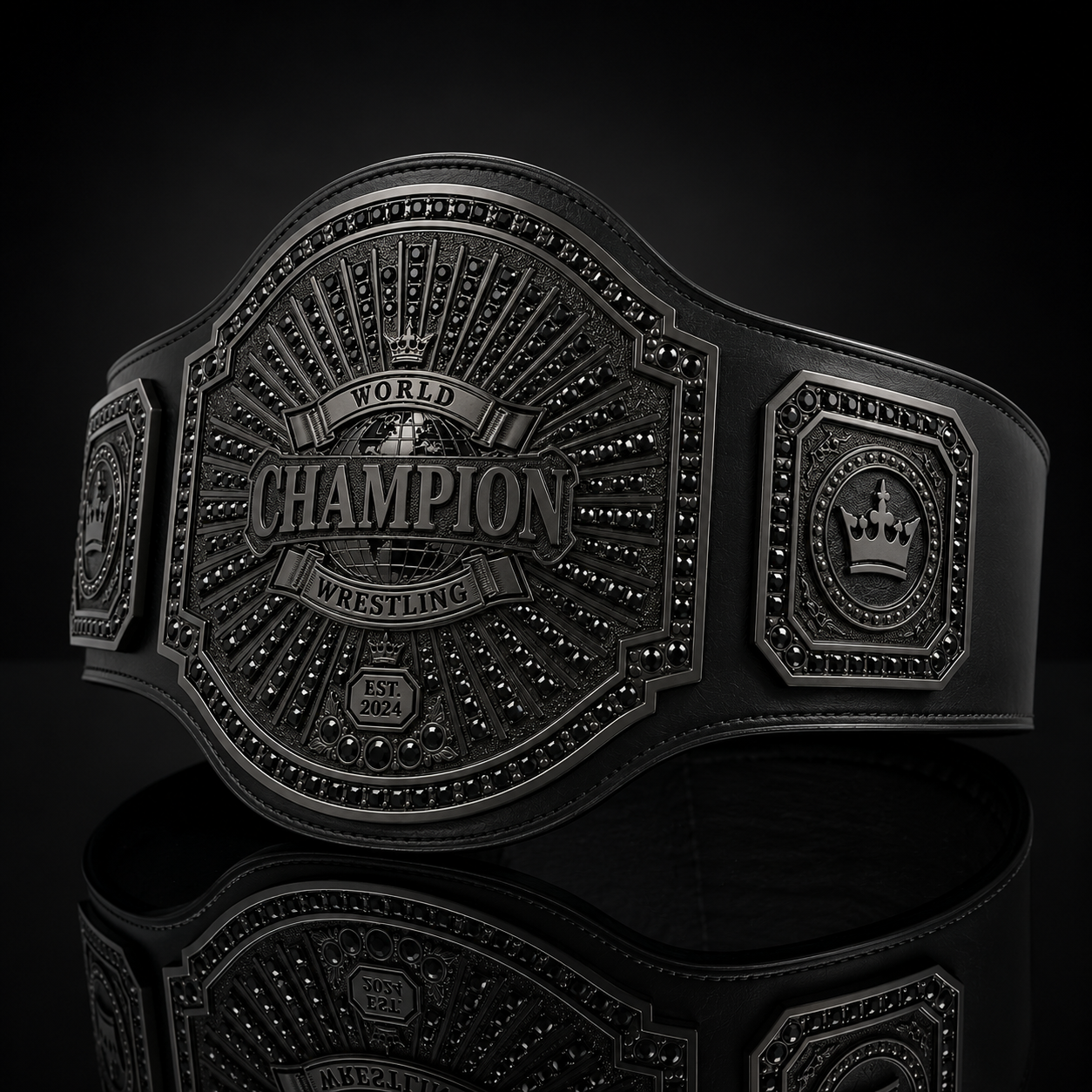 Black Diamond Custom Championship Belt | Luxury Personalized Wrestling Title Belt | Levix