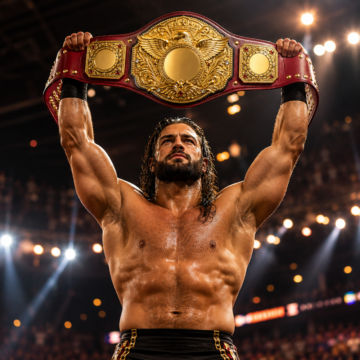 Classicgoldchampionshipbeltredleatherstrap_2.png