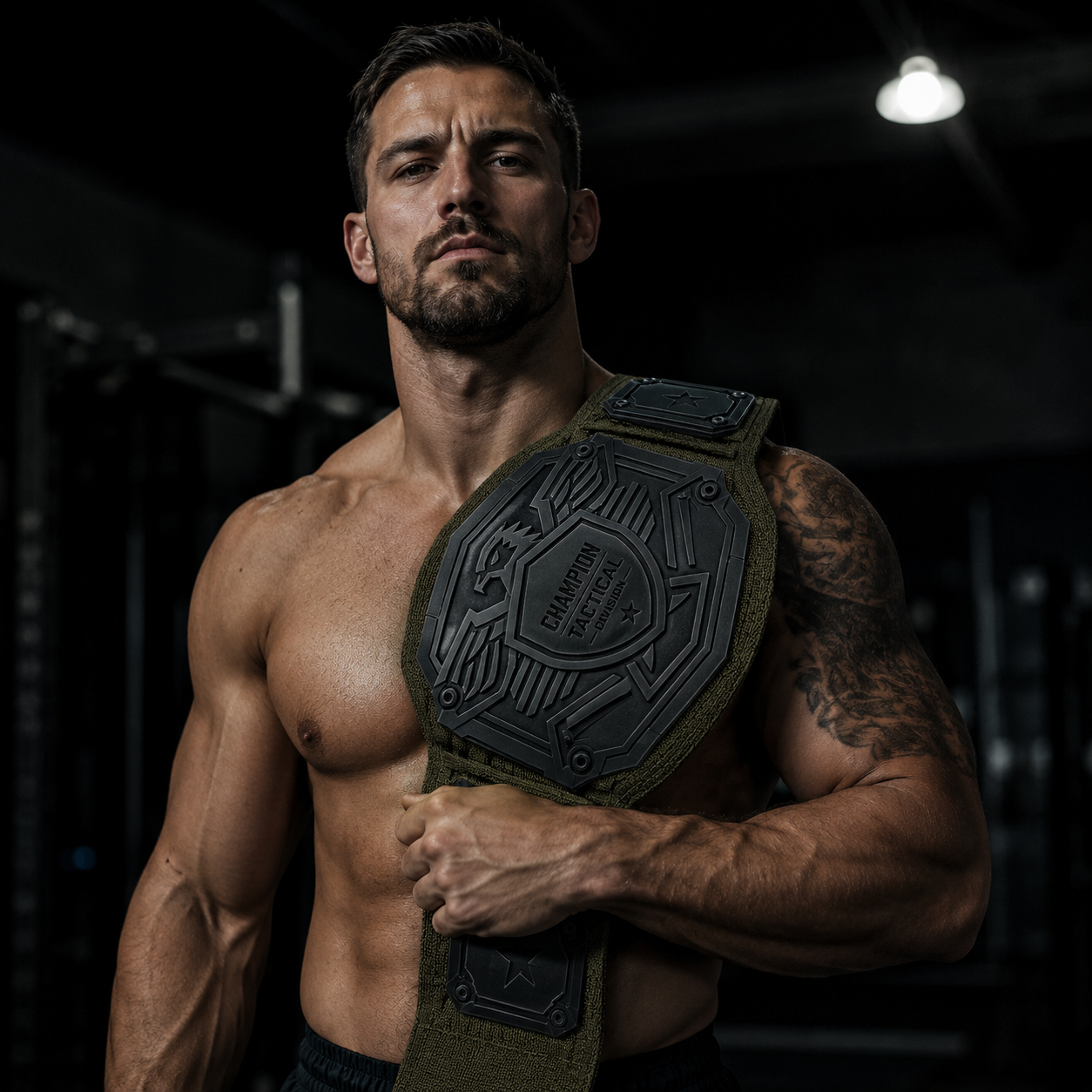 military khaki army championship belt