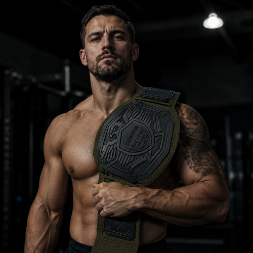 military khaki army championship belt