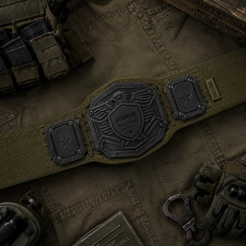 military khaki army championship belt