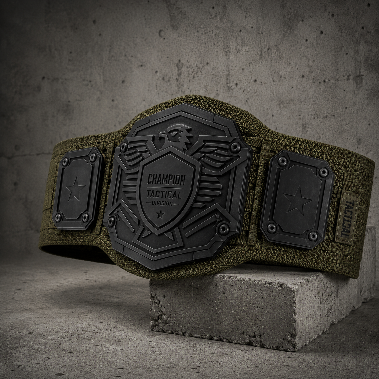 Military Tactical Custom Championship Belt | Matte Black Personalized Award Belt | Levix