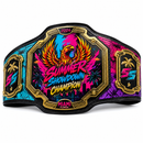graphic colored neon championship belt