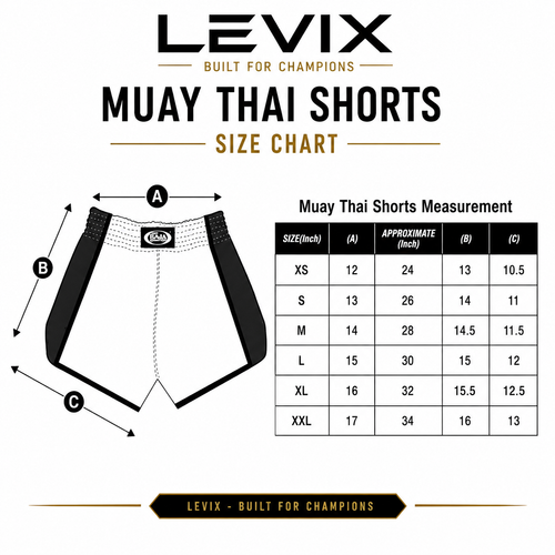 Custom Retro Muay Thai Shorts | Vintage Thai Boxing Fight Shorts | Levix