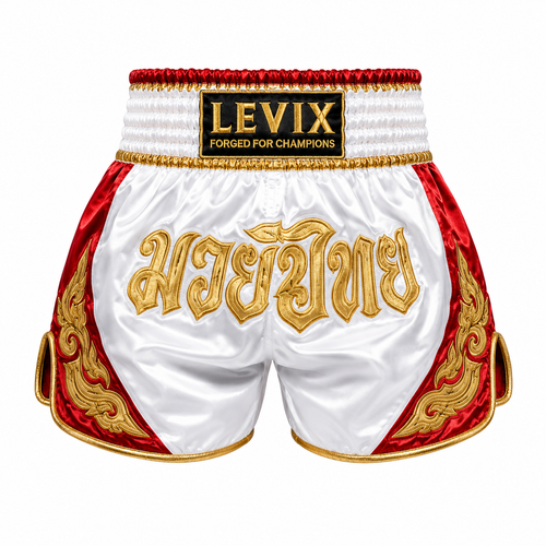 Custom Retro Muay Thai Shorts | Vintage Thai Boxing Fight Shorts | Levix